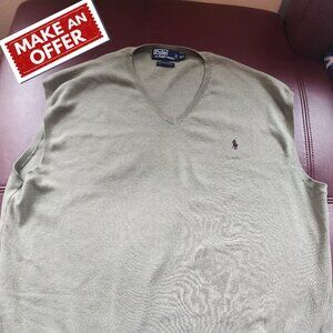 Polo Ralph Lauren Pima V-Neck Vest Size 3LT